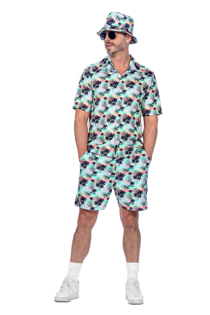 Feestbazaar Festival Outfit Heren Hawaii Palmbomen