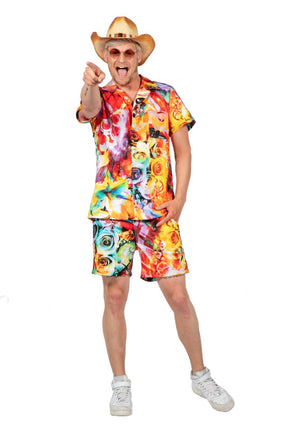 Feestbazaar Festival Outfit Summer Multi Flower Heren