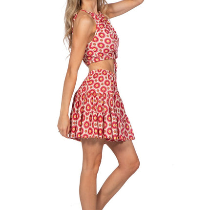 Feestbazaar Festival Set 2-delig Red Flowers Dames