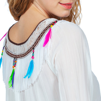 Feestbazaar Festival Tuniek Ibiza Met Veren