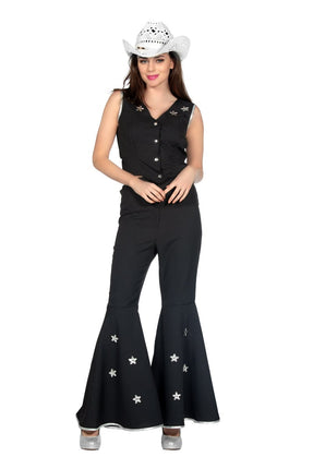 Feestbazaar Festival Western Outfit Dames Zwart