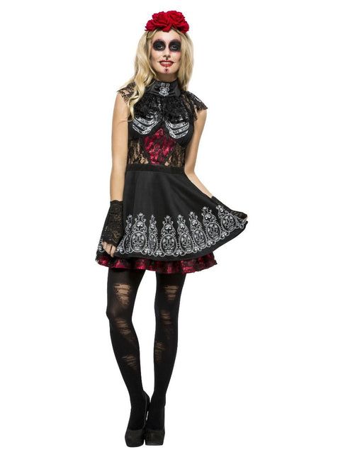 Feestbazaar Fever Day Of The Dead Kostuum Dames