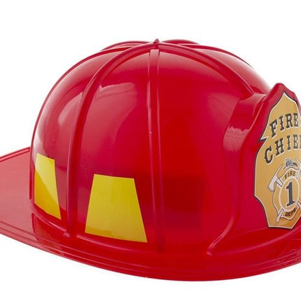 Feestbazaar Fire Chief Brandweerhelm Volwassenen Rood