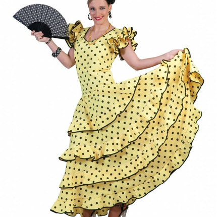 Feestbazaar Flamenco Jurk Spaans Geel
