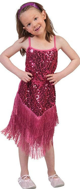 Feestbazaar Flapper Disco Jurkje pink