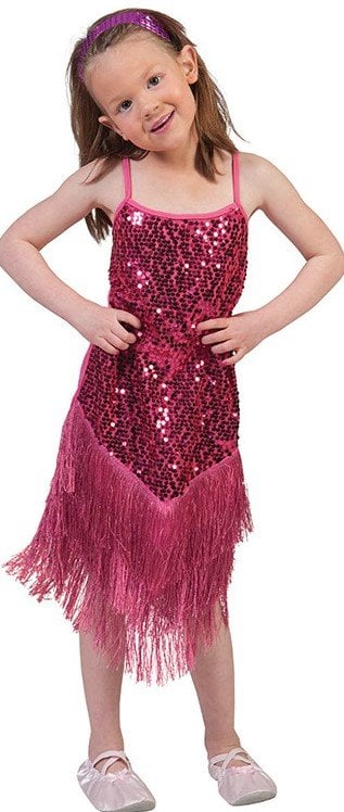 Feestbazaar Flapper Disco Jurkje pink