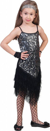 Feestbazaar Flapper Disco jurkje zilver