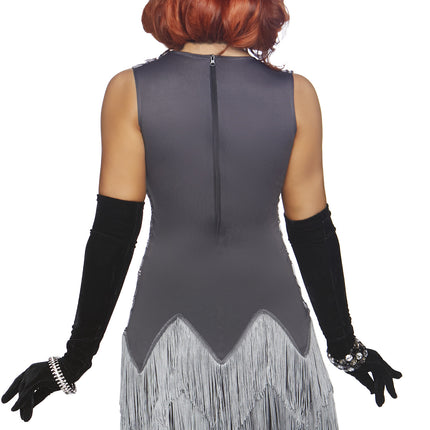 Feestbazaar Flapper Jaren 20 Charleston Kostuum Zilver