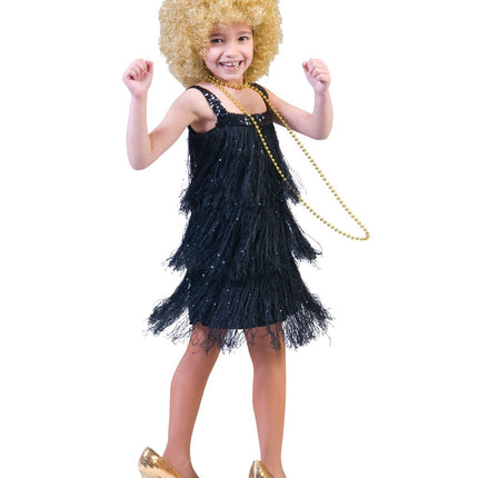 Feestbazaar Flapper Jurk Meisje Zwart