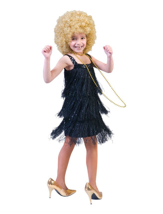 Feestbazaar Flapper Jurk Meisje Zwart