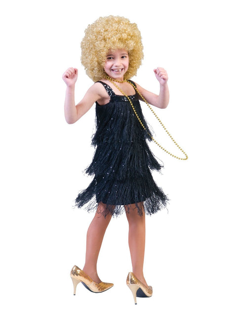 Feestbazaar Flapper Jurk Meisje Zwart