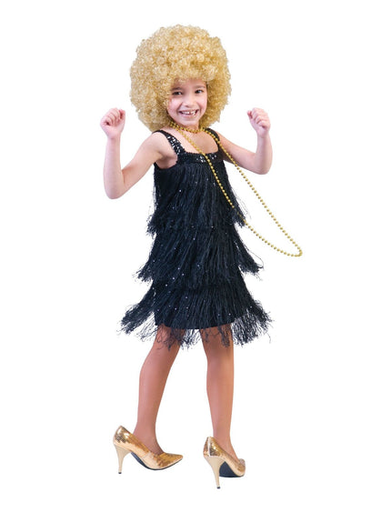 Feestbazaar Flapper Jurk Meisje Zwart