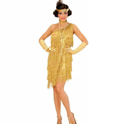 Feestbazaar Flapper kostuum goud