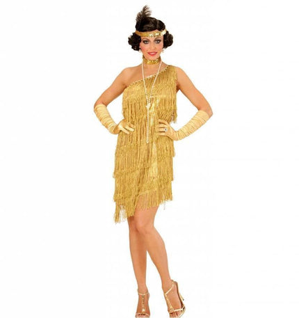 Feestbazaar Flapper kostuum goud
