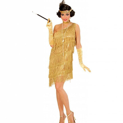 Feestbazaar Flapper kostuum goud