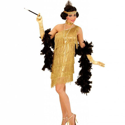 Feestbazaar Flapper kostuum goud