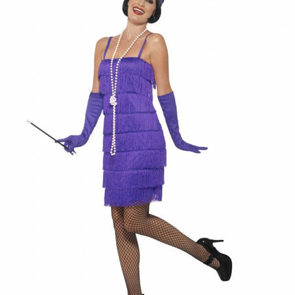 Feestbazaar Flapper kostuum Roaring 20's Paars