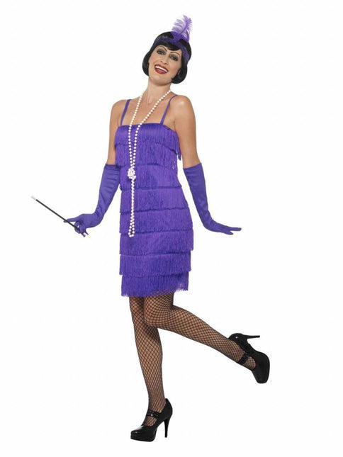 Feestbazaar Flapper kostuum Roaring 20's Paars