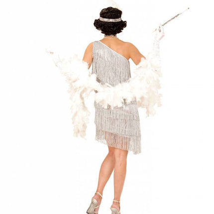 Feestbazaar Flapper kostuum zilver