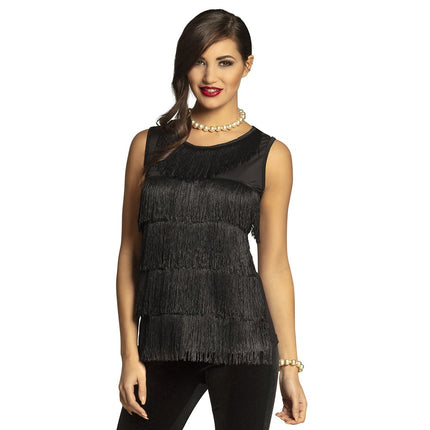 Feestbazaar Flapper Top Zwart