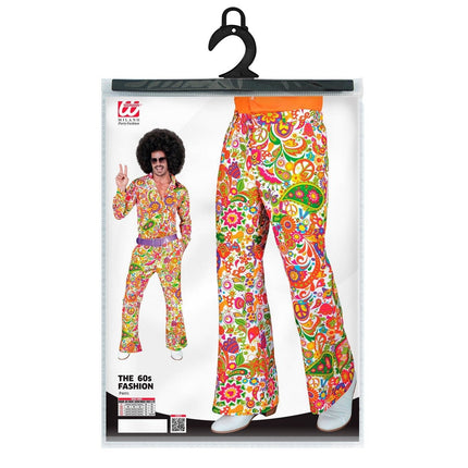 Feestbazaar Flared 60's Broek Heren Peace & Paisley