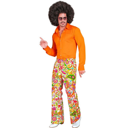 Feestbazaar Flared 60's Broek Heren Peace & Paisley