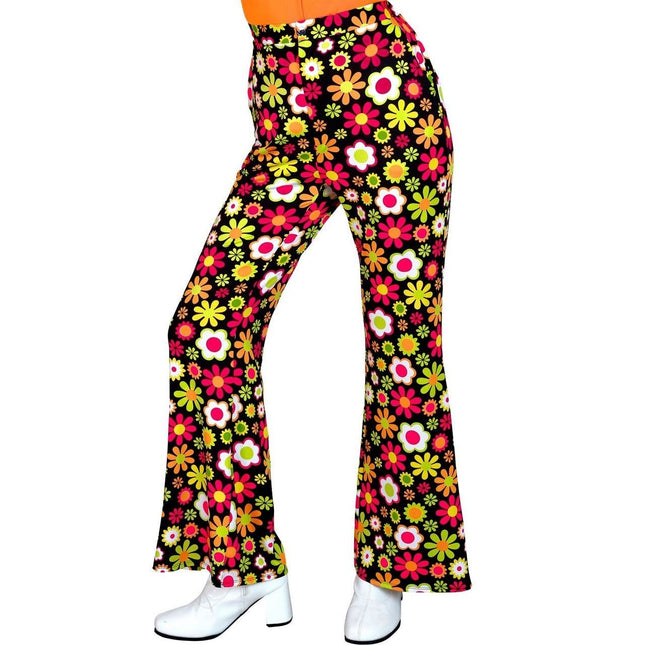 Feestbazaar Flared Broek 60's Bloemen Dames