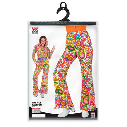 Feestbazaar Flared Broek 60's Peace & Paisley Dames
