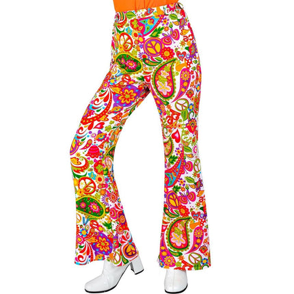 Feestbazaar Flared Broek 60's Peace & Paisley Dames