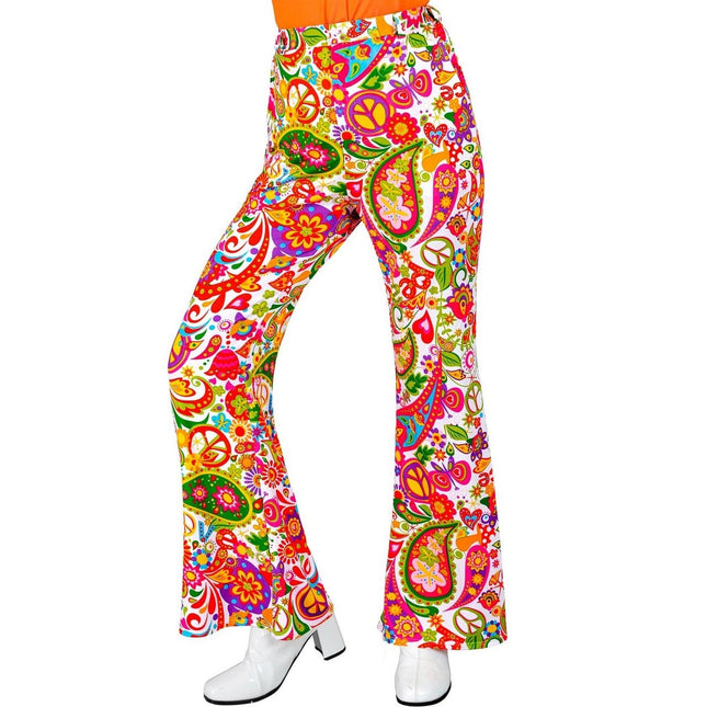 Feestbazaar Flared Broek 60's Peace & Paisley Dames
