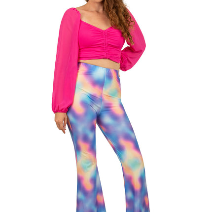 Feestbazaar Flared broek Dames Kaleidoscoop