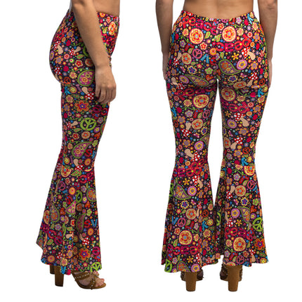 Feestbazaar Flared Broek Flower Power