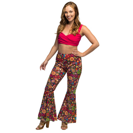 Feestbazaar Flared Broek Flower Power