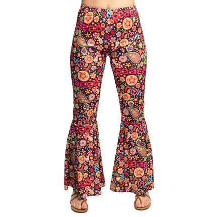 Feestbazaar Flared Broek Flower Power
