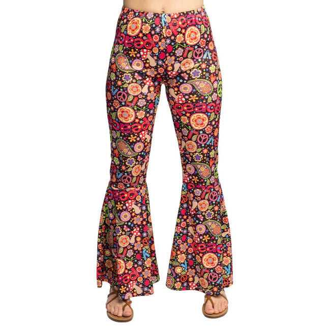Feestbazaar Flared Broek Flower Power