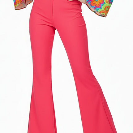 Feestbazaar Flared Broek Neonroze Dames
