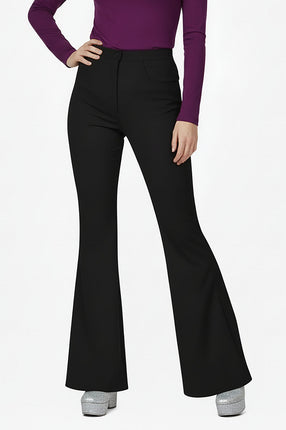 Feestbazaar Flared Broek Zwart Dames