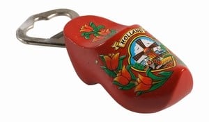 Feestbazaar Flesopener klomp rood