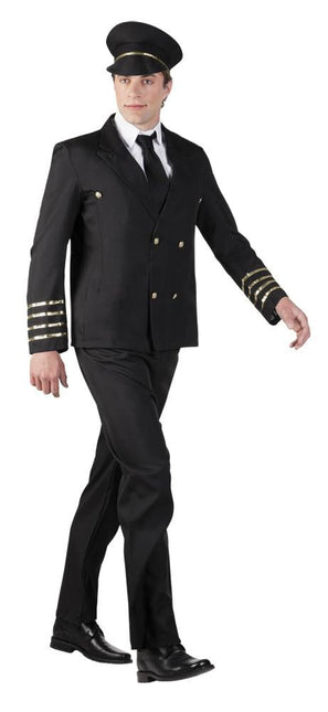 Feestbazaar Flight Captain piloten pak compleet