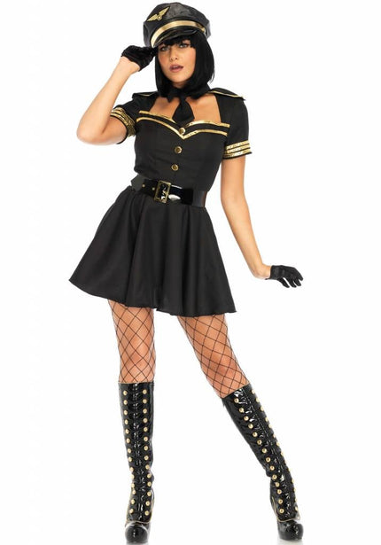 Feestbazaar Flirty Flight Captain pakje dames