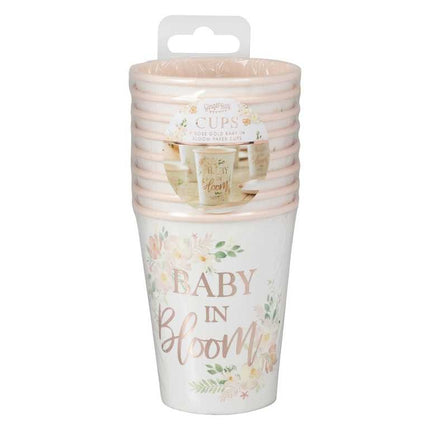 Feestbazaar Floral Baby In Bloom Bekers (8st)