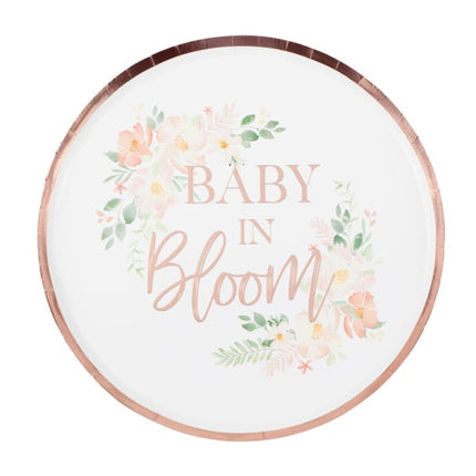 Feestbazaar Floral Baby In Bloom Bordjes (8st)