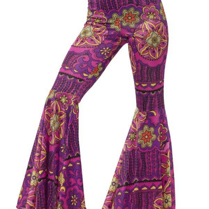Feestbazaar Flower power broek dames Hippie