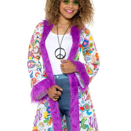 Feestbazaar Flower power hippie jas