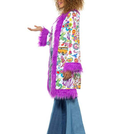 Feestbazaar Flower power hippie jas
