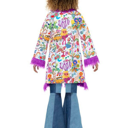 Feestbazaar Flower power hippie jas