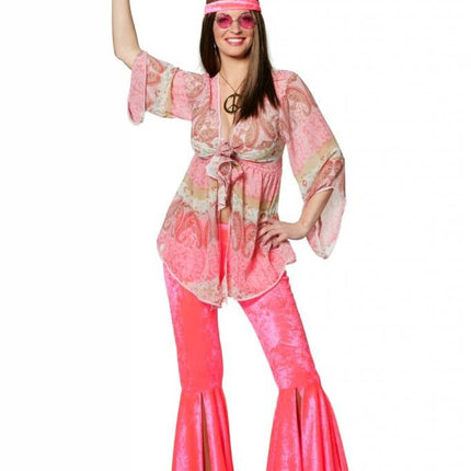 Feestbazaar Flower Power pak dames elite