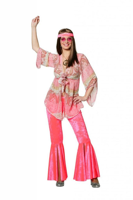 Feestbazaar Flower Power pak dames elite