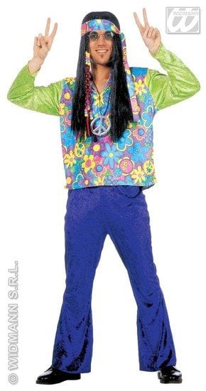 Feestbazaar Flower Power pak fluweel Keenak