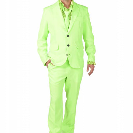 Feestbazaar Fluor Groen Kostuum Man